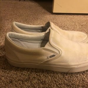 White Slip-on Vans (size 7.5)
